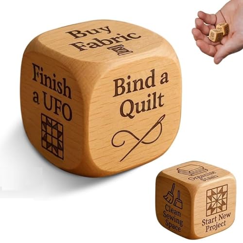 Quilter's Dice, Hölzerne Entscheidungswürfel Mit 6 Eingravierten Quilting-Aufgaben, Praktisches Werkzeug, Handgefertigtes Geschenk Für Nähbegeisterte, Für Quilter, Näher Und Bastelfreunde (1pcs) Quilter's Dice, Hölzerne Entscheidungswürfel Mit 6 Eingravierten Quilting-Aufgaben, Praktisches Werkzeug, Handgefertigtes Geschenk Für Nähbegeisterte, Für Quilter, Näher Und Bastelfreunde (1pcs) von Generisch
