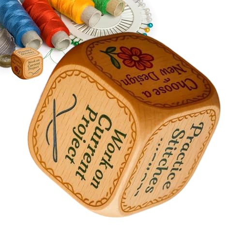 Quilters Dice - Quilting Entscheidungswürfel Aus Holz | Quilters Decision Dice, Neuartige Quilt Guild-Geschenke Für Heimtextilien Kunstwerk Reisen Kurse Anfänger Reisenthusiasten Frauen Quilters Dice - Quilting Entscheidungswürfel Aus Holz | Quilters Decision Dice, Neuartige Quilt Guild-Geschenke Für Heimtextilien Kunstwerk Reisen Kurse Anfänger Reisenthusiasten Frauen von Generisch