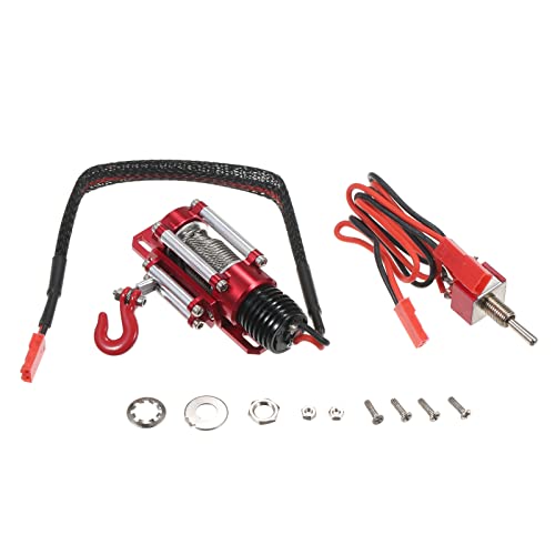 RC Auto Seilwinde kompatibel mit Redcat Rc4wd Tamiya Axial scx10 D90 Hpi, Eisenmaterial, verbessert den Simulationsgrad, unterstützt Fahrzeugrettung, einfache Installation mit Schrauben und manuellem RC Auto Seilwinde kompatibel mit Redcat Rc4wd Tamiya Axial scx10 D90 Hpi, Eisenmaterial, verbessert den Simulationsgrad, unterstützt Fahrzeugrettung, einfache Installation mit Schrauben und manuellem von Generisch
