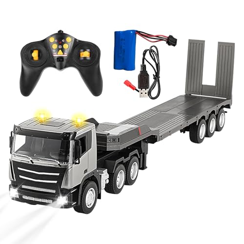 RC-LKW – Anhänger-Spielzeug, Maßstab-Fahrzeug | 2,4-GHz-Ferngesteuerter BAU-LKW Mit Lichteffekten, Robustes Spielfahrzeug Für Und Mädchen Für Realistisches Fahr- Und Transporterlebnis RC-LKW – Anhänger-Spielzeug, Maßstab-Fahrzeug | 2,4-GHz-Ferngesteuerter BAU-LKW Mit Lichteffekten, Robustes Spielfahrzeug Für Und Mädchen Für Realistisches Fahr- Und Transporterlebnis von Generisch