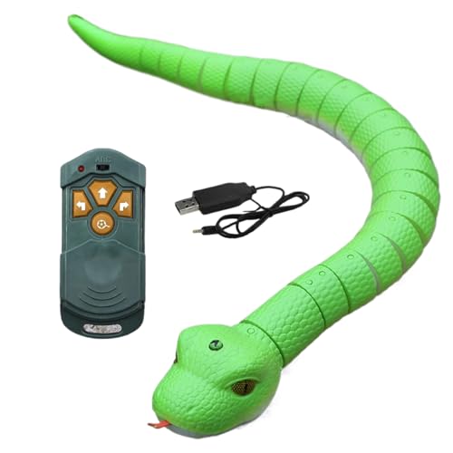RC Snake Toy Roboter - Realistische Fernbedienungsschlange, Schlitten Von Schlangen Streichspielzeug | Interaktive Halloween -Reptilienspielzeug Flexibler Körper, Lebensechte Bewegung, USB -Aufladung, von Generisch