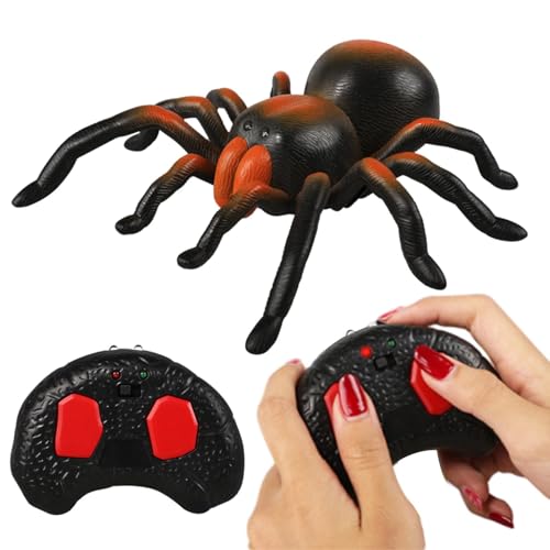 RC-Spinnenspielzeug – bewegliche Halloween-Spinne mit Fernbedienung, leuchtenden Augen und gruseligem Design | Spinnenroboter für und Mädchen, ferngesteuertes Tierspielzeug für gruseliges Hallo von Generisch