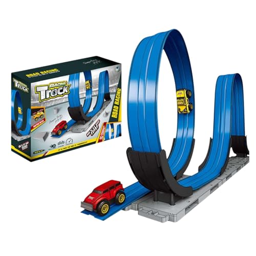 Race Track, Magnetic Car, Rush Speed Games, 1 Car Included Creative Plays Fine Motor Skills Travel-Friendly Smooth Edges Quick-Connect for All Ages Fun, Multicolor von Generisch