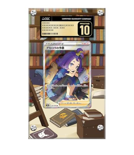 Rahmen kompatibel mit Pokemon Acerola's Premonition TG24 - Brilliant Stars - Extended CGC Artwork Protective Card Display Case von Generisch