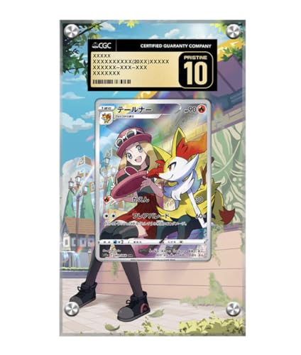 Rahmen kompatibel mit Pokemon Braixen TG01/TG30 - Silver Tempest - Erweiterte CGC Artwork Schutzkarte Vitrine von Generisch
