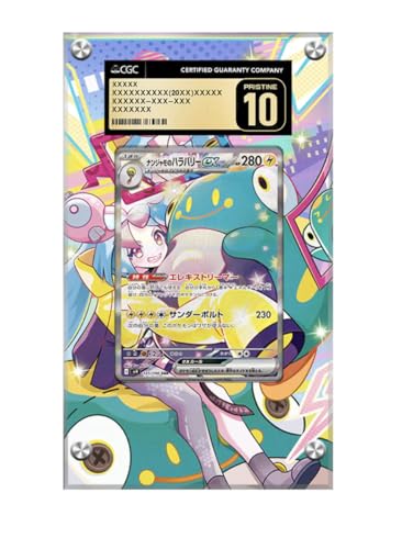Rahmen kompatibel mit Pokémon Ionos Bellibolt Ex - Journey Together - Pokémon CGC Extended Artwork Protective Card Display Case von Generisch
