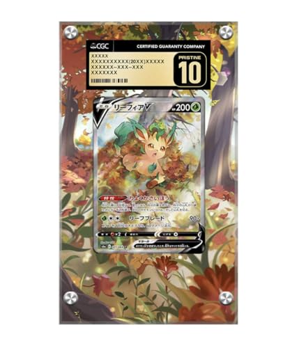 Rahmen kompatibel mit Pokemon Leafeon V 167/203 - Evolving Skies - Erweiterte CGC Artwork Schutzkarte Vitrine von Generisch