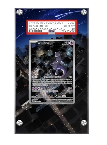 Rahmen kompatibel mit Pokémon Mewtwo 052 - Black Star Promo- Pokémon PSA Extended Artwork Protective Card Display Case - Fits PSA / CGC / TAG Rahmen kompatibel mit Pokémon Mewtwo 052 - Black Star Promo- Pokémon PSA Extended Artwork Protective Card Display Case - Fits PSA / CGC / TAG von Generisch