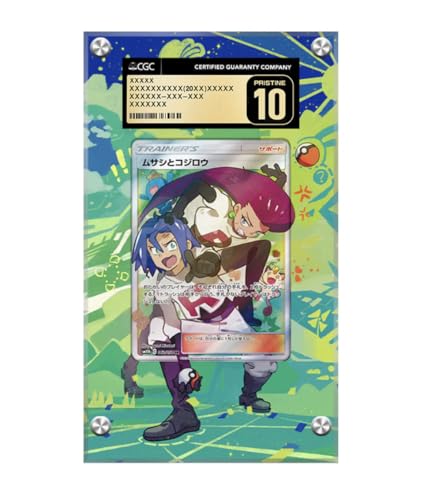Rahmen kompatibel mit Pokemon Pokemon Jessie & James 68/68 - Hidden Fates - Erweiterte CGC Artwork Schutzkarte Display Case von Generisch