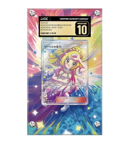 Rahmen kompatibel mit Pokemon Pokemon Lilie's Full Force 230/236 - Cosmic Eclipse - Extended CGC Artwork Protective Card Display Case von Generisch