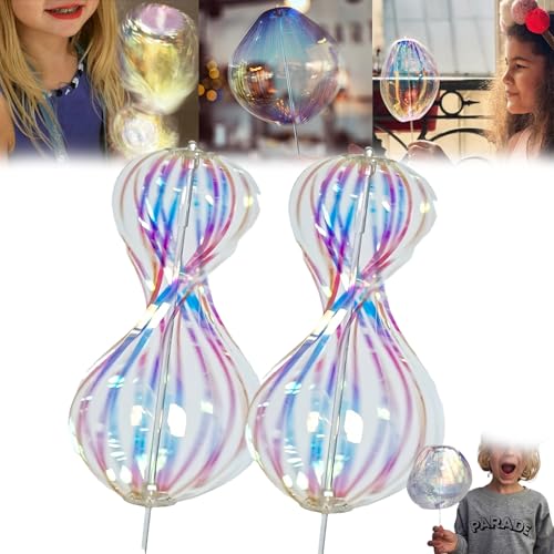 Rainbow Spinner, Rainbow Twirler, Rainbow Twirler Stick, Magic Rainbow Spinner, Rainbow Spinner, Rainbow Spinner Toy, Variable Twirler Stick Rave Toys for Valentine's Day Party Festivals (2pcs) von Generisch