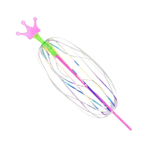 Rainbow Stick Twirler, Kinderspinner Twirler,Regenbogenmagie glühend verdreher Bubble Zauberstab - Interaktives Spielblasenspielzeug, rotierender Stick für Innengarten im Freien im Freien von Generisch