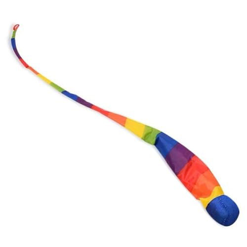 Rainbow Tail Ball Sensory Toy - Interactive Throw Catch Game | Bunte Schwänze visuelle Stimulation | Lustige Outdoor- und Innenspiele | Ideal für das Camping in der Heimschule von Generisch
