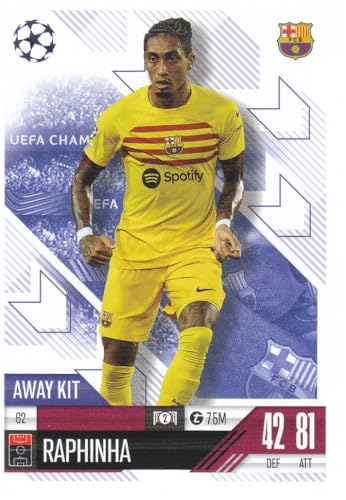 Raphinha Linksaußen Barcelona im gelben Auswärtstrikot, CL 2024-25 Fußball Sammelkarte 62 Raphinha Linksaußen Barcelona im gelben Auswärtstrikot, CL 2024-25 Fußball Sammelkarte 62 von Generisch