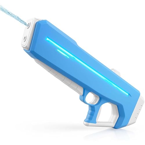 RapidJet Pro - Electric Pulse Water Gun, Automatic One-Button Refill, 7 Kinds of LED Lighting Effect, 10 Meters Long Range for Kids & Adults, Powerful Adult Ultimate Combat Water Gun (Blue) von Generisch