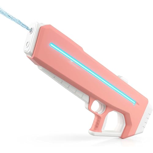 RapidJet Pro - Electric Pulse Water Gun, Automatic One-Button Refill, 7 Kinds of LED Lighting Effect, 10 Meters Long Range for Kids & Adults, Powerful Adult Ultimate Combat Water Gun (Pink) von Generisch