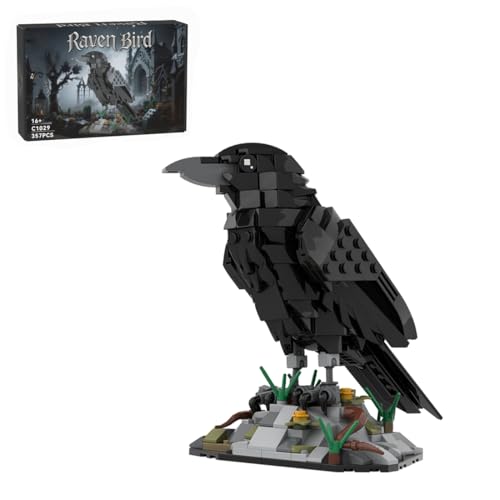 Raven Bird Building Blocks Set (357PCS), Autorisiert Von SKABRAM, 3D-Modellbausatz Zum Bauen & Dekorieren, Geschenk Für Erwachsene, Jugendliche und Bausteinfans, MOC-217187 von Generisch
