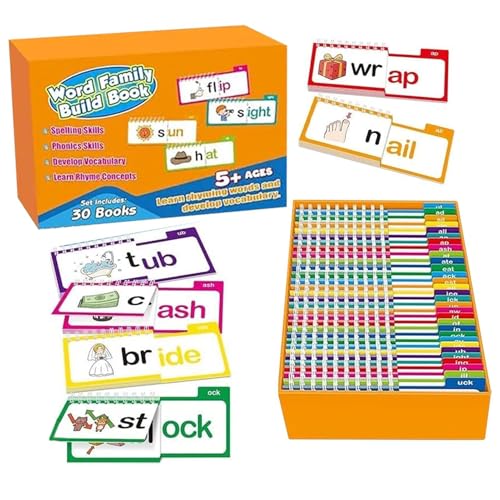 Read and Rhyme Book, Interactive Word Family Activity, Phonics and Letter Sounds, Sight Word Builder, Fun Educational Game Engaging, Skill Boosting Learning for Kids, 9.84 x 6.69 inches von Generisch