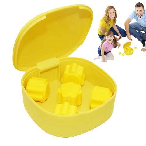 Real Gewichtetes Koreanisches Spiel - Steine Spielstücke | Koreanisches Spiel Spielzeug Set | Traditionelles Spielenspiel,Reisen Gewichtete Fang 5 Steine ​​mit Taschengröße Für Parteien von Generisch