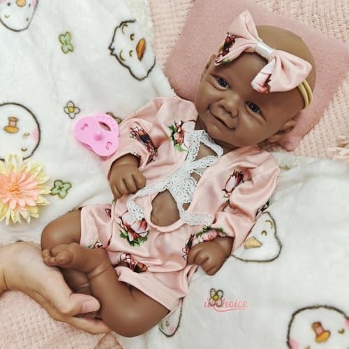 Realistische, unbemalte Reborn-Babypuppe aus Silikon – 40 cm, mit offenem Mund, als Überraschungsgeschenk für Kinder zu Weihnachten von Generisch