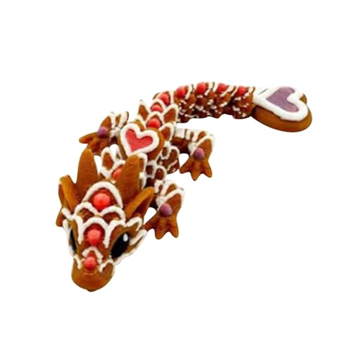 Realistische 3D Gedruckter Drache, Small Mystery Dragon, Ewegliche Gelenke 3D Druck Drachen, 3D Drache für Erwachsene und Kinder, Drachen Spielzeug für Home Office Desktop Dekoration (D) von Generisch