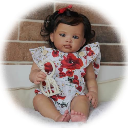 Realistische Babypuppen Mädchen 22 Zoll 55 cm Echte Reborn Baby Puppe Neugeborene Babypuppe Real Life Weiche Stoff Körper Spielzeug Geschenk für Kinder im Alter von 3+ Realistische Babypuppen Mädchen 22 Zoll 55 cm Echte Reborn Baby Puppe Neugeborene Babypuppe Real Life Weiche Stoff Körper Spielzeug Geschenk für Kinder im Alter von 3+ von Generisch