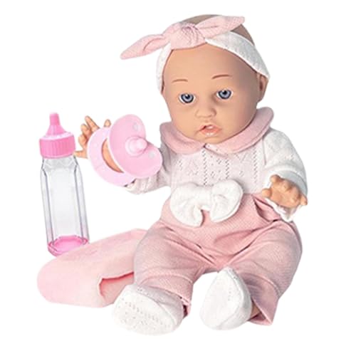 Realistische Kleinkindpuppe, wiedergeborene Puppe,Echte Kleinkindpuppe | 12-Zoll wiedergeborene Kleinkindpuppen mit Kleidung, Flasche und Schnuller, handgefertigte Kleinkindpuppe von Generisch