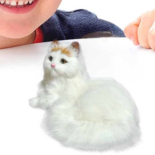 Realistische Puppe Katzenspielzeug - Handgemachte Simulation Plüschtier, Handgemachte gefälschte Katze Plüsch Haustier | Geburtstagsgeschenk für Puppe mit Schlafkissen, Bam Realistische Puppe Katzenspielzeug - Handgemachte Simulation Plüschtier, Handgemachte gefälschte Katze Plüsch Haustier | Geburtstagsgeschenk für Puppe mit Schlafkissen, Bam von Generisch