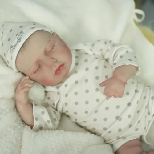 Realistische Reborn Babypuppe Mädchen 20 Zoll – Schlafendes Neugeborenes mit weichem Stoffkörper & handgemalten Details – Lebensechte Puppe als Spielzeug oder Geschenk Realistische Reborn Babypuppe Mädchen 20 Zoll – Schlafendes Neugeborenes mit weichem Stoffkörper & handgemalten Details – Lebensechte Puppe als Spielzeug oder Geschenk von Generisch