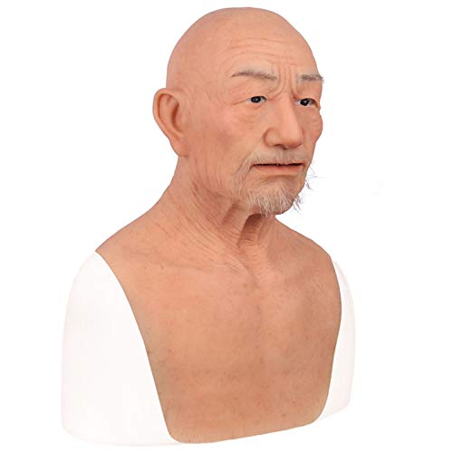 Realistische Silikon-Kopfmaske für Halloween-Party, Maskerade, Kostüm und Dekoration von Generisch