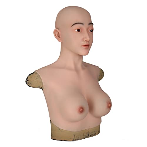 Realistische Silikon weibliche Kopfmaske für Crossdresser und Drag Queen Kostüme - Handgemachte Gummi Gesichtsmaske von Generisch
