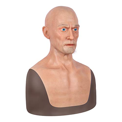 Realistische männliche Silikon-Kopfmaske, handgefertigt, für Crossdresser-Partys, Maskerade, Trick-Requisiten, Cosplay von Generisch