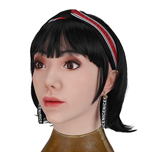 Realistische weiche Silikon-Gesichtsmaske für Damen, handgefertigt, für Crossdresser, Maskerade, Halloween, Cosplay von Generisch