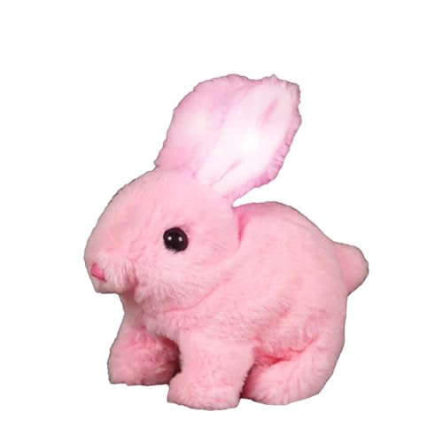 Realistischer Bunny - Interaktives Plüschkaninchenspielzeug, lebensechtiges gefülltes Tier Bewegungen | Springen, Nase zuckend und -wackelndes, lustiges animiertes Haustier für Kinder un von Generisch