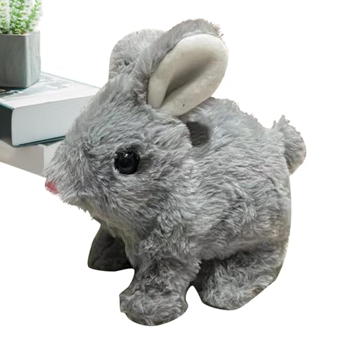 Realistisches Hasenspielzeug, Sprunghasenspielzeug | Kaninchenplüschpuppe mit Springen und Klängen,Elektrisches Haustier, pädagogisches interaktives Tier, Roboter -Haustier Realistisches Hasenspielzeug, Sprunghasenspielzeug | Kaninchenplüschpuppe mit Springen und Klängen,Elektrisches Haustier, pädagogisches interaktives Tier, Roboter -Haustier von Generisch