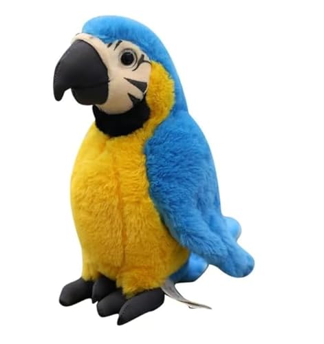 Realistisches Papagei-Spielzeug, weiches Stofftier für Kinder, perfektes Plüschtier für Geburtstage und Zootiere Educative Puppe (Blue, 25cm) von Generisch