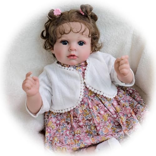 Reborn Baby Puppe Mädchen 20 Zoll 50 cm Lebensechte Neugeborene Babypuppen Stoff Körper Realistische Baby Puppen Spielzeug Geschenk für Kinder im Alter von 3+ von Generisch
