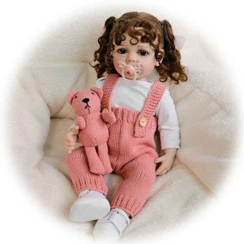 Reborn Baby Puppe Mädchen 22 Zoll Lebensechte Wiedergeborene Babypuppen Weiches Vinyl Silikon Realistische Neugeborene Kleinkindpuppe Geschenke Spielzeug für Kinder im Alter von 3+ Reborn Baby Puppe Mädchen 22 Zoll Lebensechte Wiedergeborene Babypuppen Weiches Vinyl Silikon Realistische Neugeborene Kleinkindpuppe Geschenke Spielzeug für Kinder im Alter von 3+ von Generisch