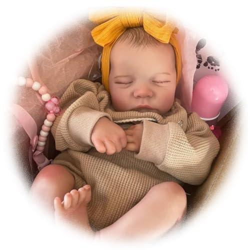Reborn Baby Puppen 20 Zoll Handgefertigt realistisch Neugeborene Reborn Babypuppe Voll Silikon Vinyl Babypuppen Wie EIN lebensechtes Baby Waschbar Geschenke für Kinderspielzeug (Junge) von Generisch