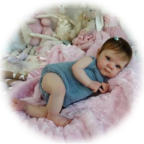 Reborn Baby Puppen Mädchen 19 Zoll Realistische Neugeborenen Babypuppen haben den weichen Körper Sie Sieht aus und fühlt Sich an wie EIN echtes lebensechtes Baby Puppe Spielzeug von Generisch