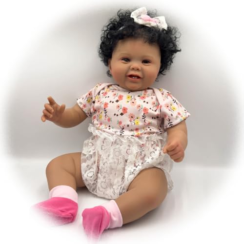 Reborn Baby Puppen Mädchen Realistische 24 Zoll 60cm Reborn Toddler Puppen Stoffkörper Reborn Babypuppen Realistische Puppe Offene Augen Geburtstagsge-Schenk für Kinder 3+ Reborn Baby Puppen Mädchen Realistische 24 Zoll 60cm Reborn Toddler Puppen Stoffkörper Reborn Babypuppen Realistische Puppe Offene Augen Geburtstagsge-Schenk für Kinder 3+ von Generisch