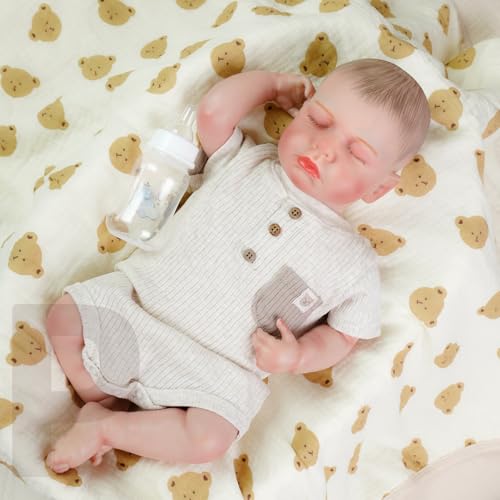 Reborn Babypuppe 18 Zoll – Lebensechte Weichkörper Puppe mit Zubehör – Realistische Neugeborene Puppe für Kinder ab 3 Jahren Reborn Babypuppe 18 Zoll – Lebensechte Weichkörper Puppe mit Zubehör – Realistische Neugeborene Puppe für Kinder ab 3 Jahren von Generisch