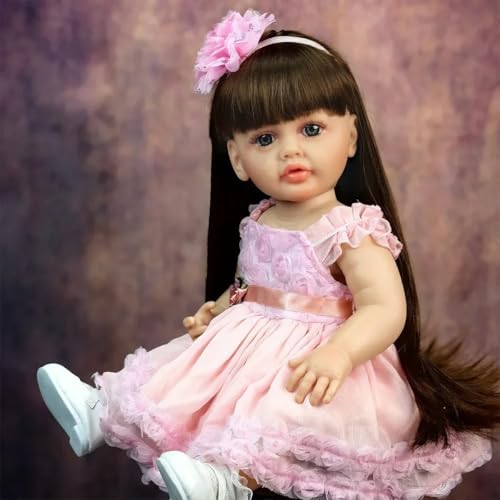 Reborn Babypuppe Mädchen 20 Zoll – Realistische Puppe mit weichem Stoffkörper & Zubehör – Lebensechte Spielzeugpuppe mit offenen Augen für Kinder & Sammler von Generisch