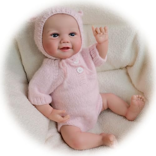 Reborn Puppe Mädchen 19 Zoll 48 cm Realistische Neugeborene Baby Puppen Handgefertigt Waschbar Weichen Vinyl Silikon Körper Reborn Babypuppe Spielzeug Geschenk für Kinder im Alter von 3+ von Generisch