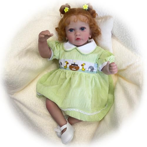 Reborn Puppen Mädchen Lebensecht 24 Zoll 60cm Weiche Stoffkörper Vinyl Baby Puppe Neugeboren Lebensechte Neugeborene Babypuppe Spielzeug Geschenk, Blaue Augen Reborn Puppen Mädchen Lebensecht 24 Zoll 60cm Weiche Stoffkörper Vinyl Baby Puppe Neugeboren Lebensechte Neugeborene Babypuppe Spielzeug Geschenk, Blaue Augen von Generisch