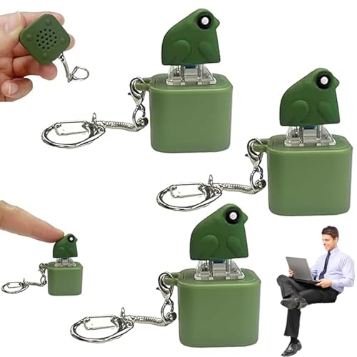 Rechargeable Croaking Frog Keychain, Fun Croaking Frog Fidget Toy with Colorful Lights, Portable Stress Relief Keychain for Adults & Kids, Anxiety Buster (3PCS) von Generisch