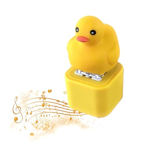 Rechargeable Quacking Duck Keychain – Duckeys Croaking Sound Fidget Toy, Fidget Toys Adults with Colorful Lights, Fun & Portable Anxiety Relief Toy (A-1Pcs) von Generisch