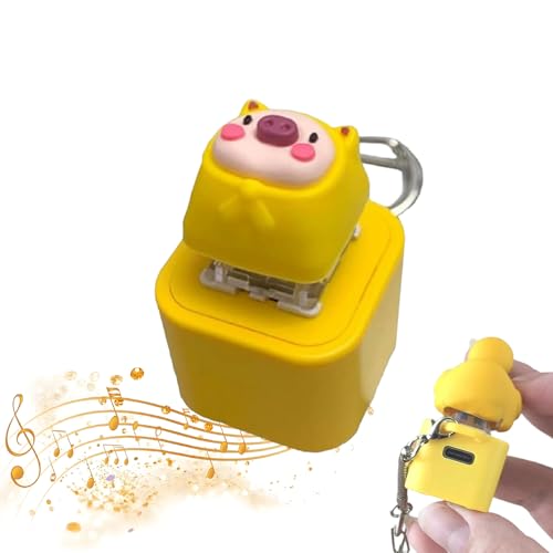 Rechargeable Quacking Duck Keychain – Duckeys Croaking Sound Fidget Toy, Fidget Toys Adults with Colorful Lights, Fun & Portable Anxiety Relief Toy (C-1Pcs) von Generisch