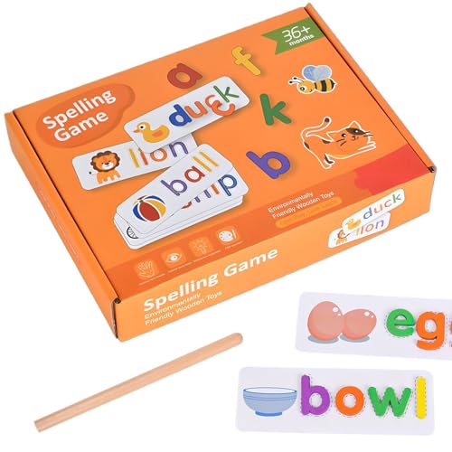 Rechtschreibspiele, Geheimdienstblöcke aus Holz, Kind lernt das englische Wort Rechtschreibung von kognitiven Lernspielen Spiele für Kinder von 3-6 Jahren Rechtschreibspiele, Geheimdienstblöcke aus Holz, Kind lernt das englische Wort Rechtschreibung von kognitiven Lernspielen Spiele für Kinder von 3-6 Jahren von Generisch