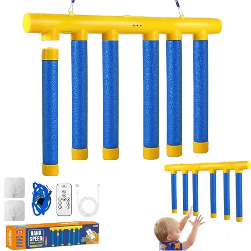 Reflex Challenge Game, Catching Sticks Game, Hand Speed Challenge Games, 3 Adjustable Speed with Remote, Reaction Test Games for Kids and Adults (Blue) von Generisch